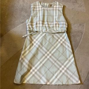 Burberry light blue plaid mini dress size 10
